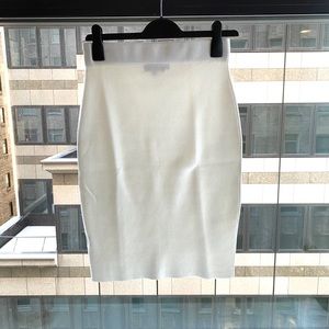 HOBBS London white knitted pencil skirt